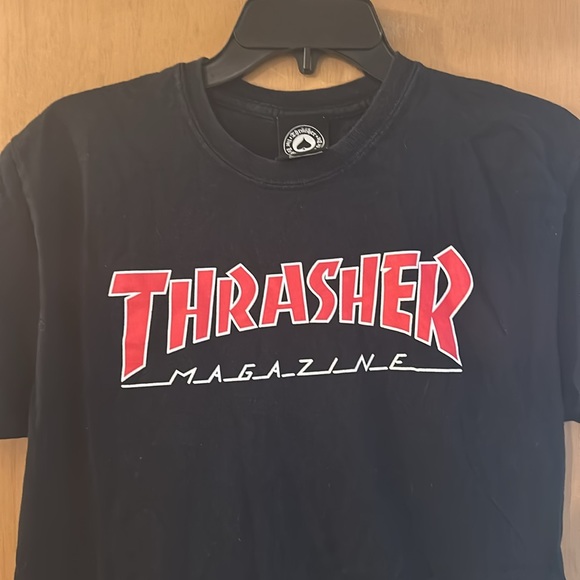 Thrasher Magazine Short Sleeve Tee T-Shirt Black Red Size Medium - Picture 2 of 8
